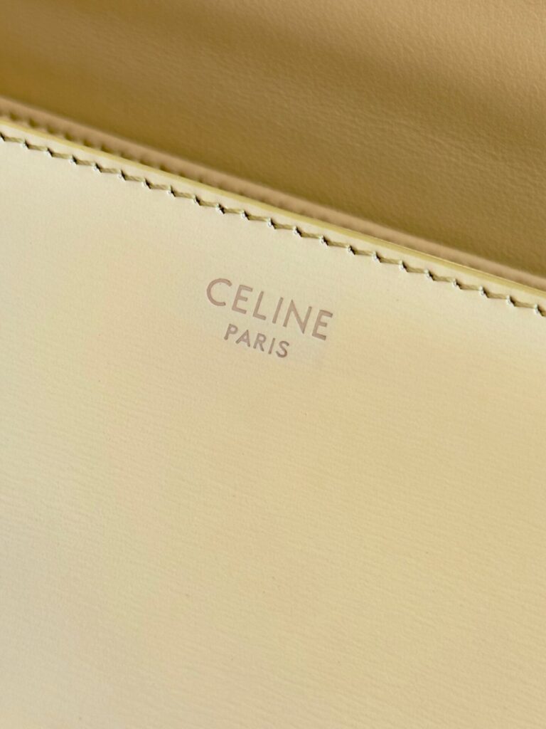 Túi Celine Triomphe Shoulder Bag Siêu Cấp Màu Vàng 19cm (2)