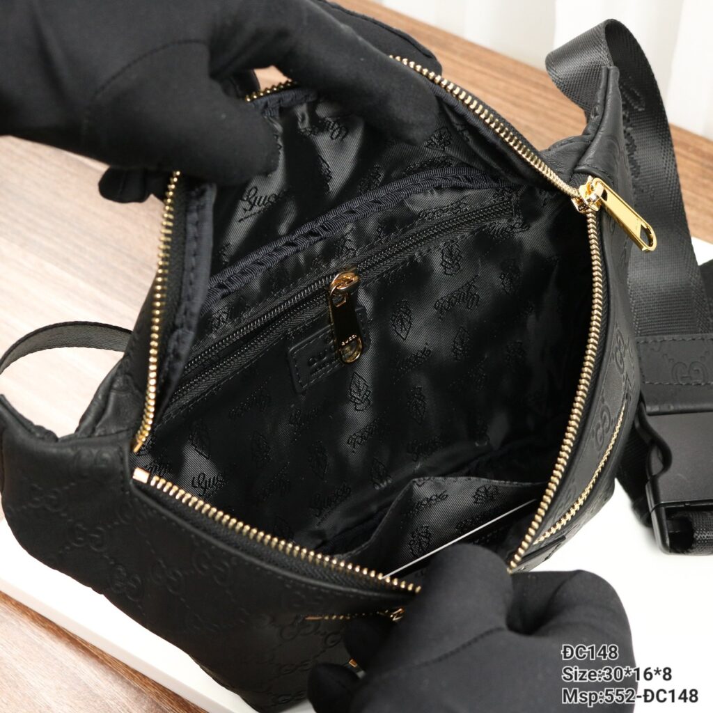 Túi Đeo Hông Gucci Bag Replica 11 Nam Màu Đen 30x16x8cm (2)