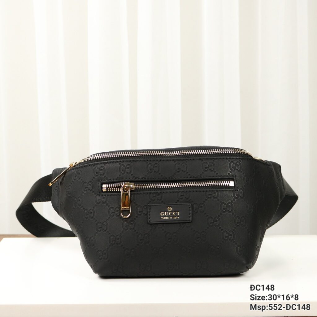 Túi Đeo Hông Gucci Bag Replica 11 Nam Màu Đen 30x16x8cm (2)