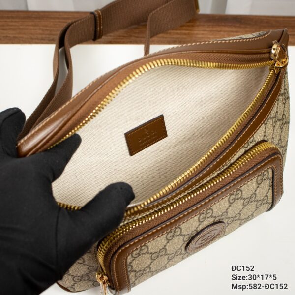 Túi Đeo Hông Nam Gucci GG Belt Bag Interlocking Replica 11 30x17x5cm (2)