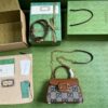 Túi Gucci Horsebit 1955 Mini Bag Blue Denim Siêu Cấp 22x16x10 (2)