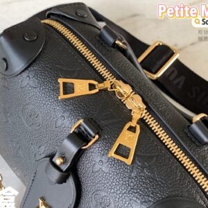 Túi Louis Vuitton LV Petite Malle Họa Tiết Monogram Siêu Cấp Màu Đen 20x14cm (4)
