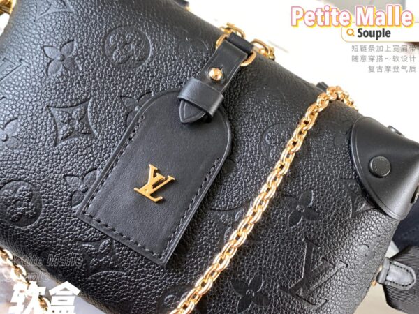 Túi Louis Vuitton LV Petite Malle Họa Tiết Monogram Siêu Cấp Màu Đen 20x14cm (4)