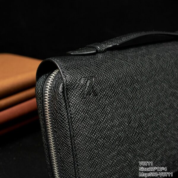 Túi Nam Louis Vuitton LV Zippy Cao Cấp Màu Đen 22x12x4cm (2)