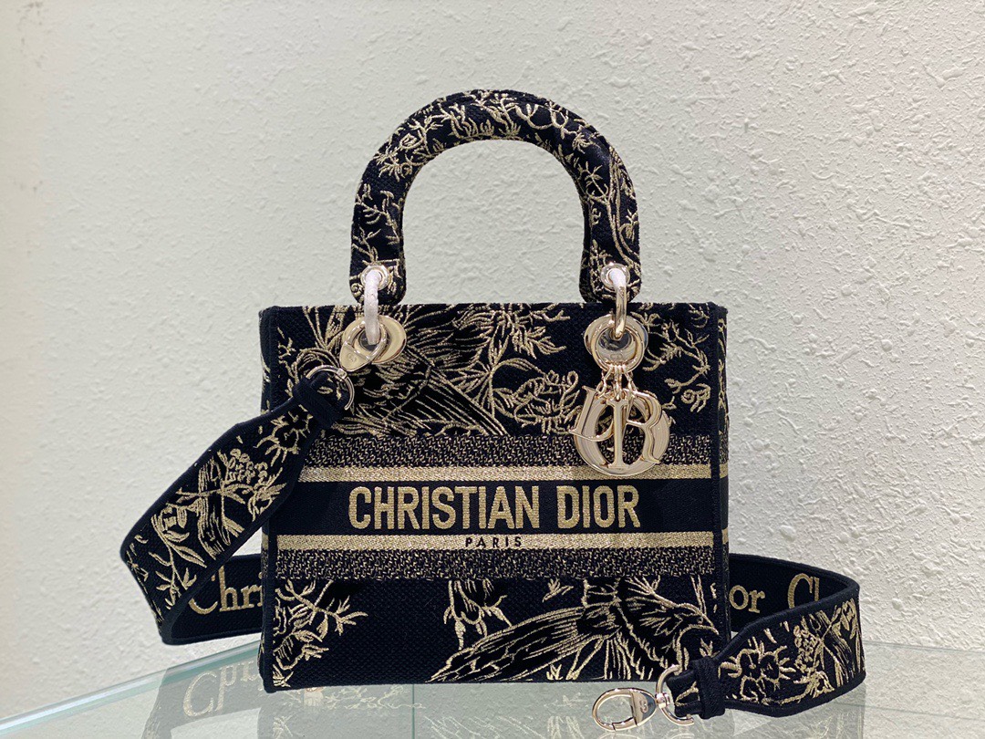 Túi Xách Dior Lady Siêu Cấp Họa Tiết Thổ Cẩm 24cm - DWatch Luxury