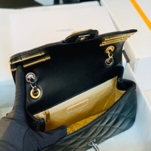 Túi Xách Hàng Hiệu Chanel Charm Màu Đen Cao Cấp 22cm (2)