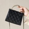 Túi Xách Nữ Chanel Woc Chất Da Hạt Màu Đen Siêu Cấp 15cm (2)