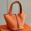 Túi Xách Nữ Hermes Picotin 18 Togo Cao Cấp Màu Cam 18cm (2)