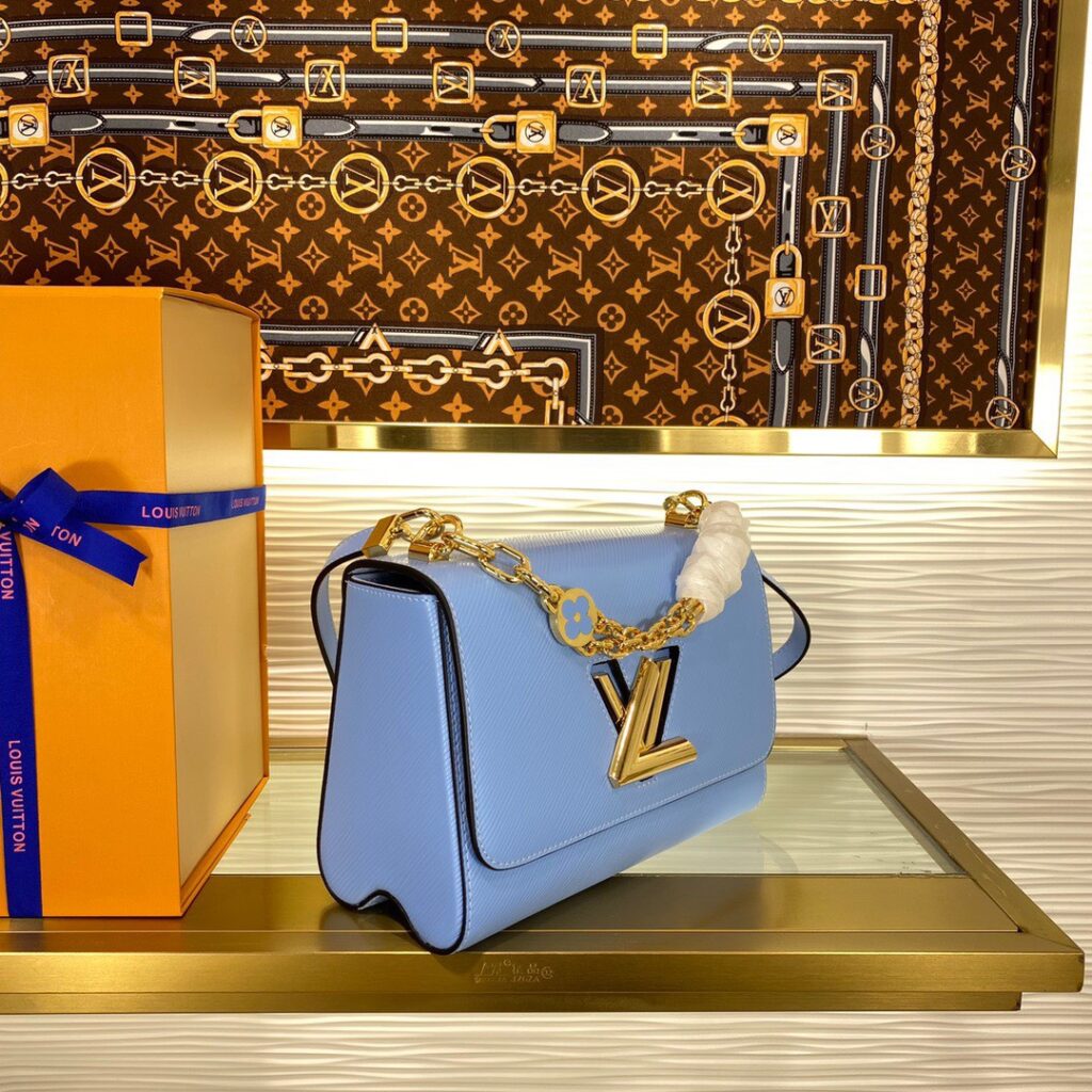 Túi Xách Siêu Cấp Louis Vuitton LV Twist Màu Xanh 24cm