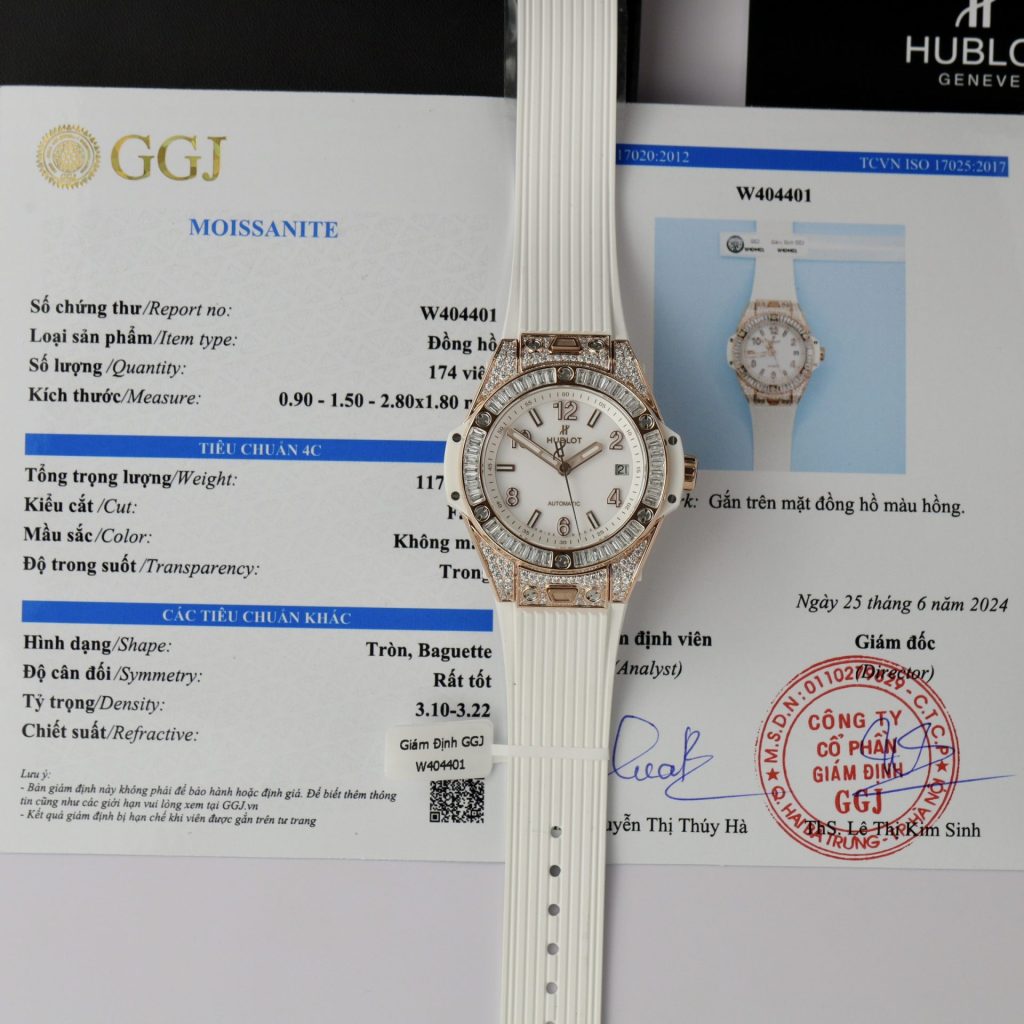 Đồng Hồ Hublot Big Bang One Click Độ Kim Cương Moissanite Baguette (2)