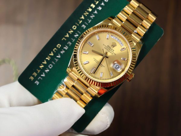 Đồng Hồ Rolex Day-Date 228238 Bọc Vàng 18K Bản Nặng 177 Grams GM Factory 40mm (8)