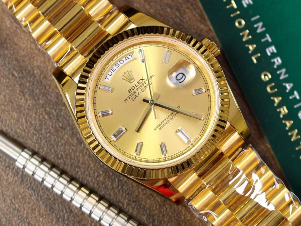 Đồng Hồ Rolex Day-Date 228238 Bọc Vàng 18K Bản Nặng 177 Grams GM Factory 40mm (8)