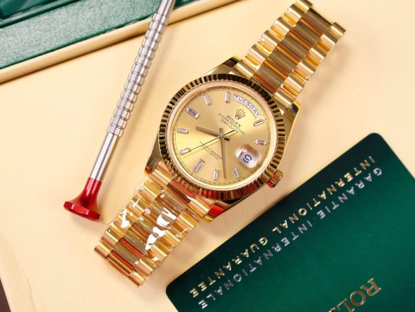 Đồng Hồ Rolex Day-Date 228238 Bọc Vàng 18K Bản Nặng 177 Grams GM Factory 40mm (8)