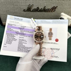 Đồng Hồ Rolex Day-Date Bọc Vàng Độ Moissanite 168Gram Nhà Máy GM 40mm (3)