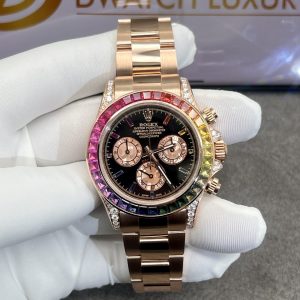 Đồng Hồ Rolex Daytona Rainbow M116595RBOWDP Vàng Khối Kim Cương Đá Quý (1)