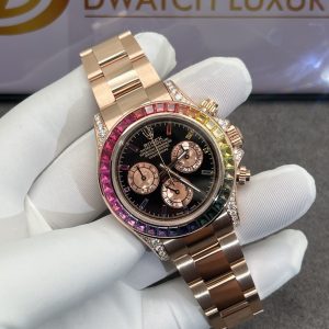 Đồng Hồ Rolex Daytona Rainbow M116595RBOWDP Vàng Khối Kim Cương Đá Quý (1)