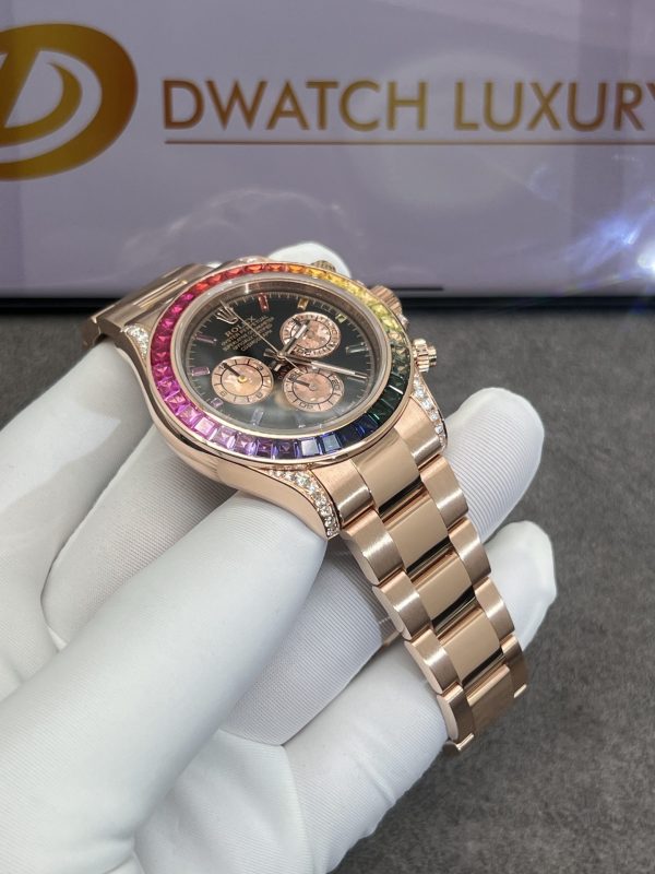 Đồng Hồ Rolex Daytona Rainbow M116595RBOWDP Vàng Khối Kim Cương Đá Quý (1)