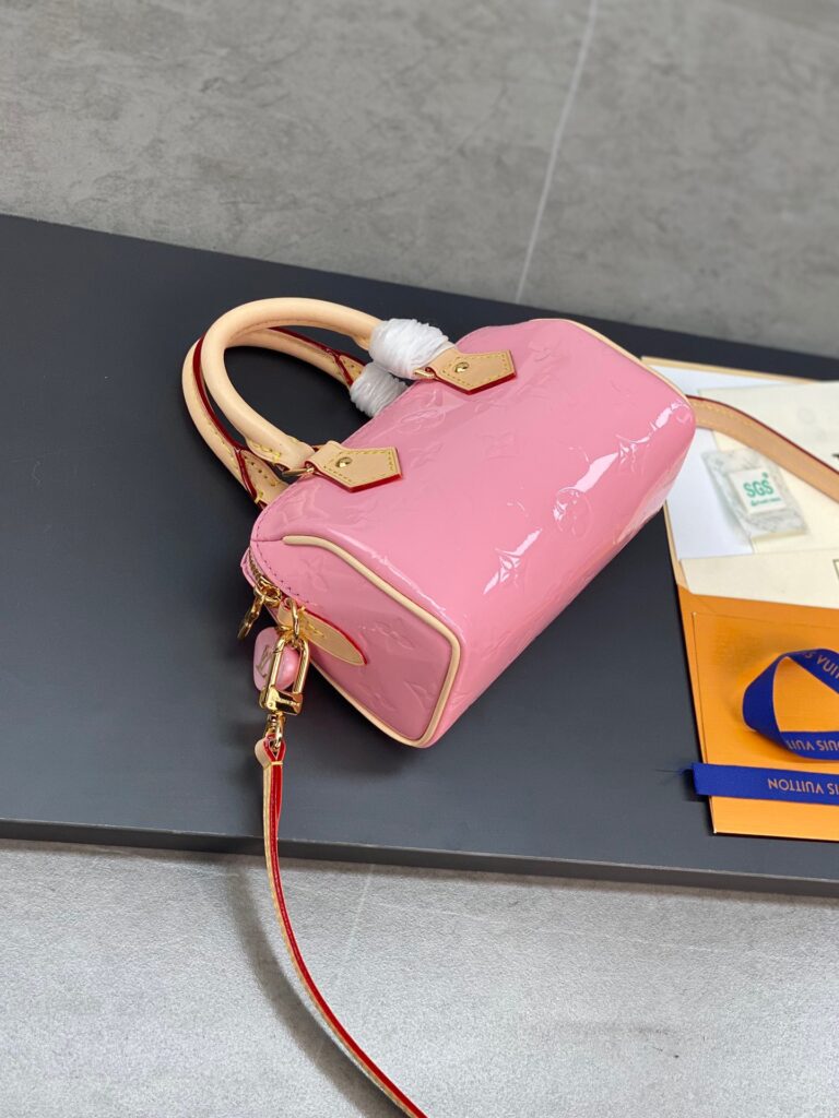 Túi Louis Vuitton LV Nano Speedy Pink Mini Rep 11 Cao Cấp 16x10x7 (2)