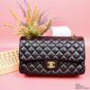 Túi Xách Chanel Charm Siêu Cấp Nữ Màu Đen 25x16x7cm (2)