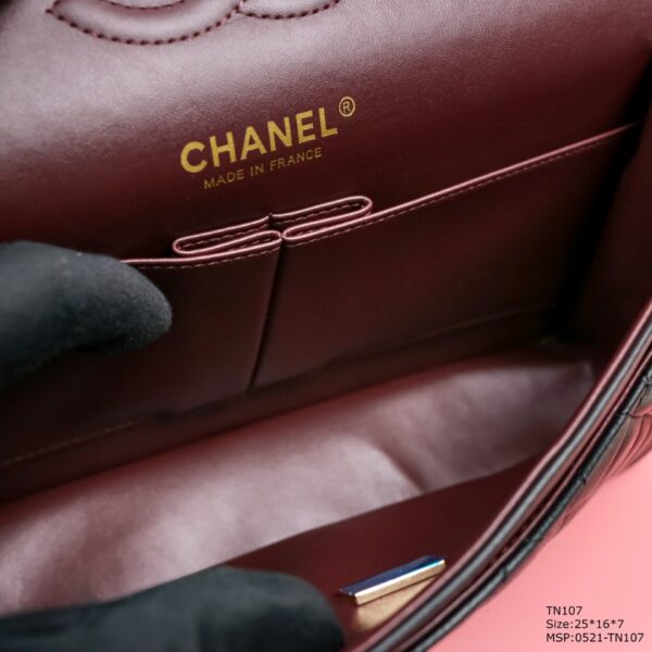 Túi Xách Chanel Charm Siêu Cấp Nữ Màu Đen 25x16x7cm (2)