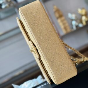 Túi Xách Chanel Classic Rep 11 Cao Cấp Chất Da Hạt Khóa Vàng 23cm (2)