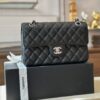 Túi Xách Chanel Classic Rep 11 Cao Cấp Màu Đen Khóa Bạc 23cm (2)
