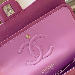 Túi Xách Chanel Classic Replica 11 Cao Cấp Nữ Màu Tím 25cm (2)