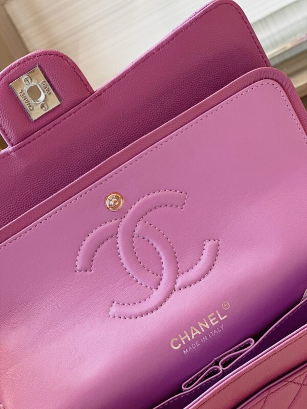 Túi Xách Chanel Classic Replica 11 Cao Cấp Nữ Màu Tím 25cm (2)