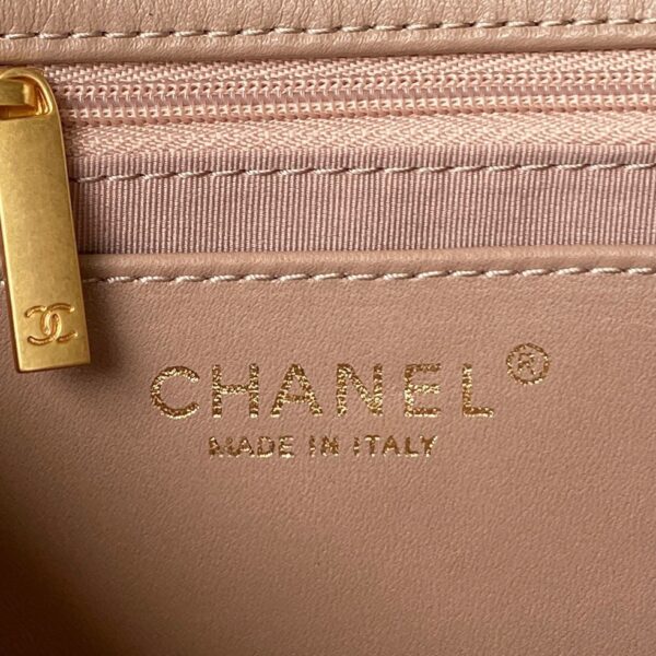 Túi Xách Chanel Xích Charm Rep 11 Cao Cấp Nữ Màu Nâu 13x17x6cm (2)