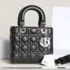 Túi Xách Hàng Hiệu Dior My Lady Màu Đen Khóa Bạc 20x16cm (2)