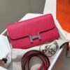 Túi Xách Hermes Constance Wallet Like Auth Màu Hồng Khóa Bạc 20 (2)