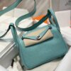 Túi Xách Hermes Lindy Mini Replica 11 Cao Cấp Màu Xanh 19cm (2)