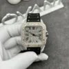 Đồng Hồ Chế Tác Cartier Santos Full Kim Cương Replica Cao Cấp 35-40mm