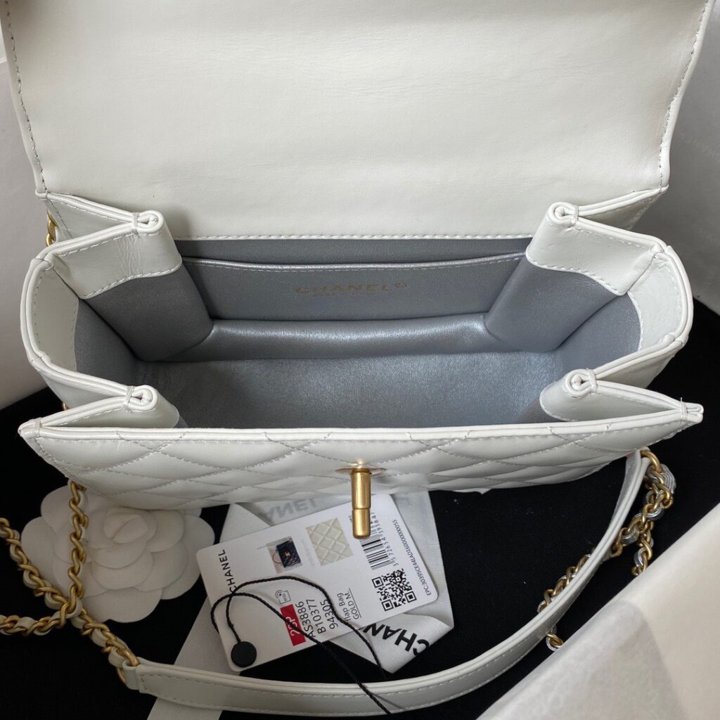 Túi Xách Chanel Trendy Rep 11 Cao Cấp Nữ Màu Trằng 20cm (2)