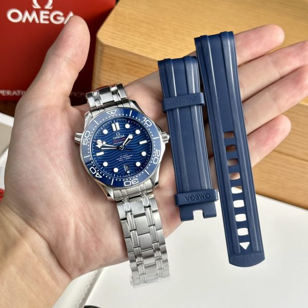 Đồng Hồ Omega Seamaster Diver 300M Co-Axial Master Replica Màu Xanh VSF (3)