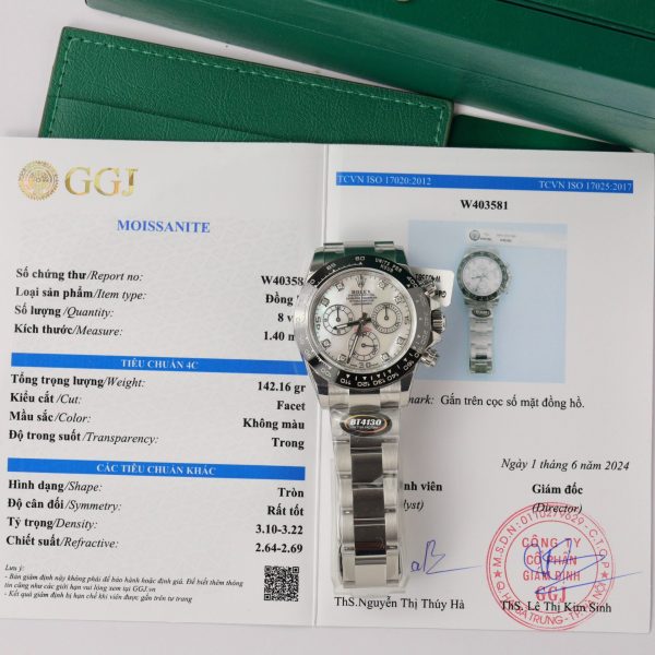 Đồng Hồ Rolex Cosmograph Daytona 116500LN Mặt Xà Cừ Cọc Số Moissanite 40mm (5)