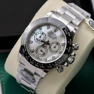 Đồng Hồ Rolex Cosmograph Daytona 116500LN Mặt Xà Cừ Cọc Số Moissanite 40mm (5)