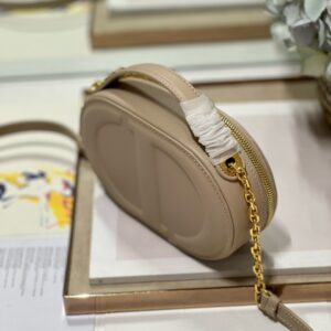 Túi Dior Signature Oval Camera Bag Siêu Cấp Khóa Vàng Bóng 18x6 (2)