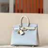 Túi Hermes Birkin Mix Epsom Siêu Cấp Nữ Màu Xanh Khóa Vàng 25cm (2)