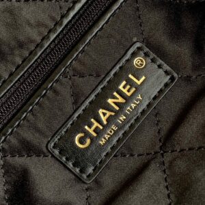 Túi Xách Chanel 22 Shopping Siêu Cấp Chất Da Mịn Màu Đen 35cm (2)