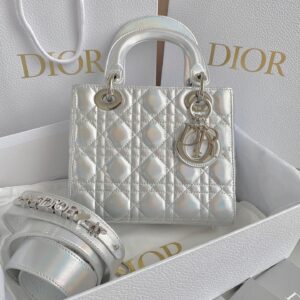 Túi Xách Dior Lady Replica 11 Nữ Chất Da Mịn Khóa Bạc 20x16 (2)