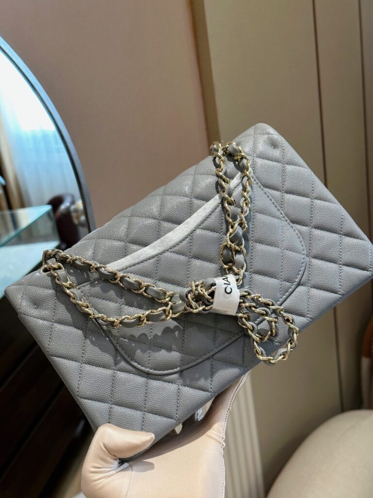 Túi Xách Nữ Chanel Classic Màu Xám Replica 11 Cao Cấp 25 (2)
