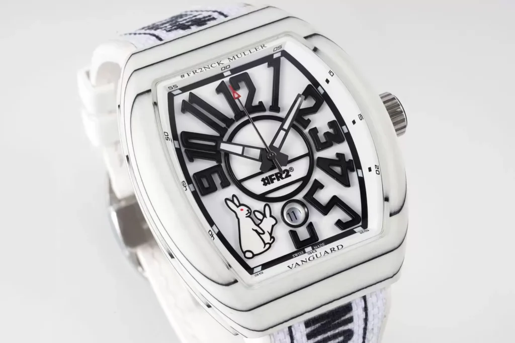 Đồng Hồ Franck Muller V45 Year Of The Rabbit White Carbon Replica 45mm (8)