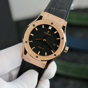 Đồng Hồ Hublot Classic Fusion King Gold Black Replica 11 Nhà Máy JJF 42mm (1)