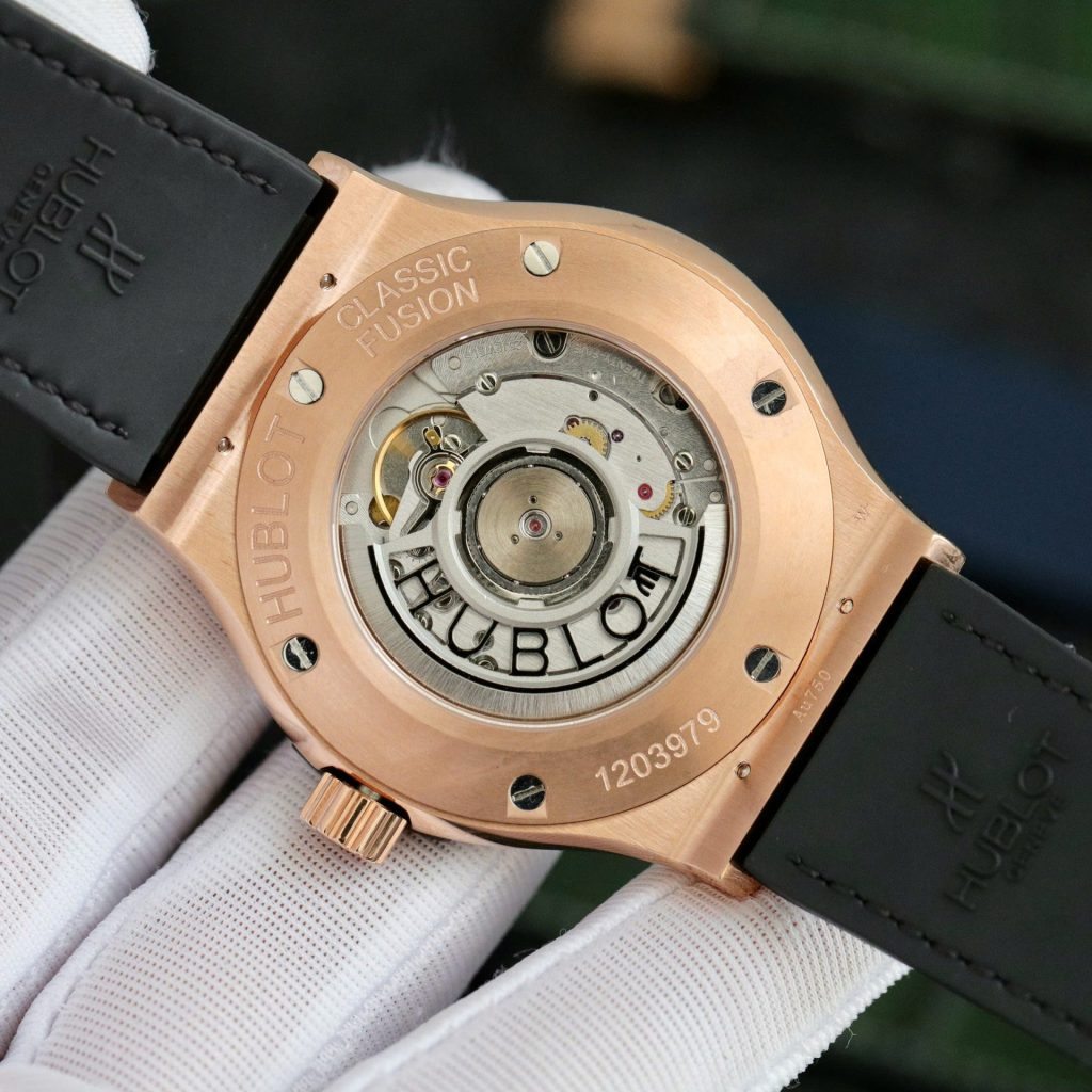 Đồng Hồ Hublot Classic Fusion King Gold Black Replica 11 Nhà Máy JJF 42mm (1)