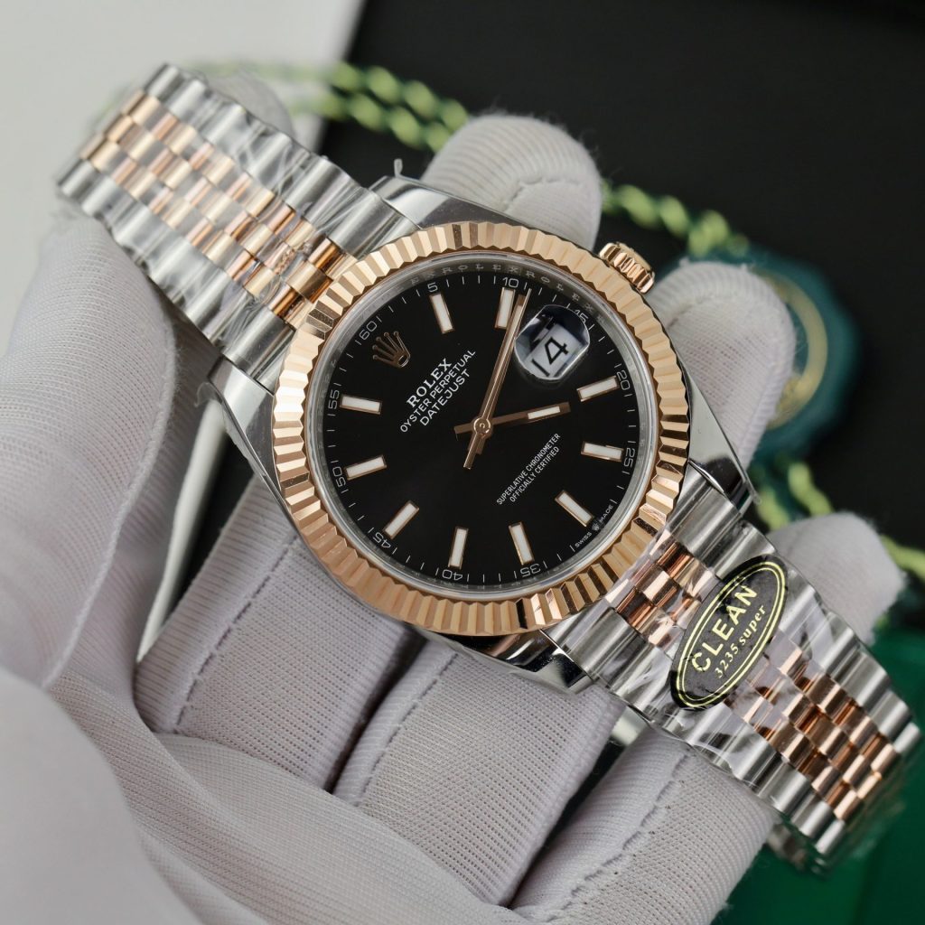 Đồng Hồ Rolex DateJust 126331 Mặt Đen Cọc Dạ Quang Nhà Máy Clean (1)