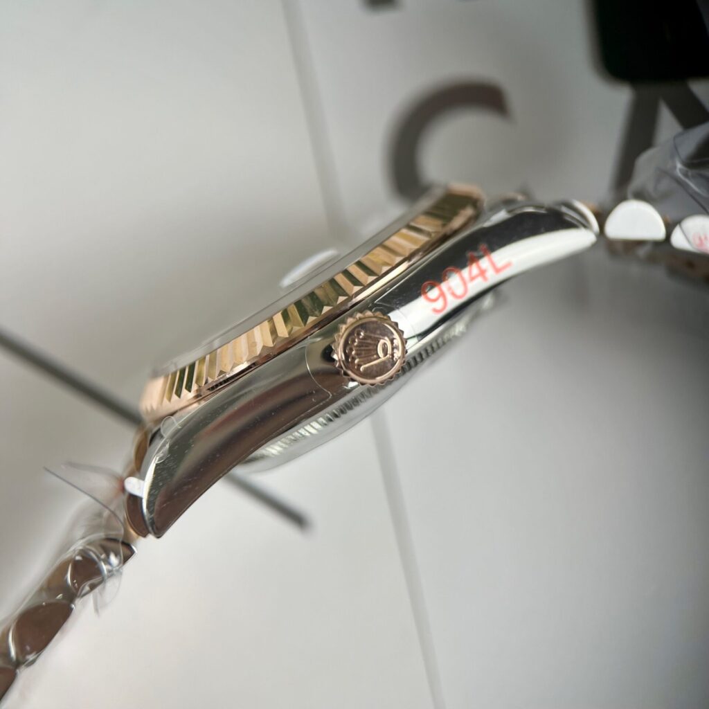 Đồng Hồ Rolex DateJust Bọc Vàng Hồng Mặt Vi Tính GM Factory 36mm (2)