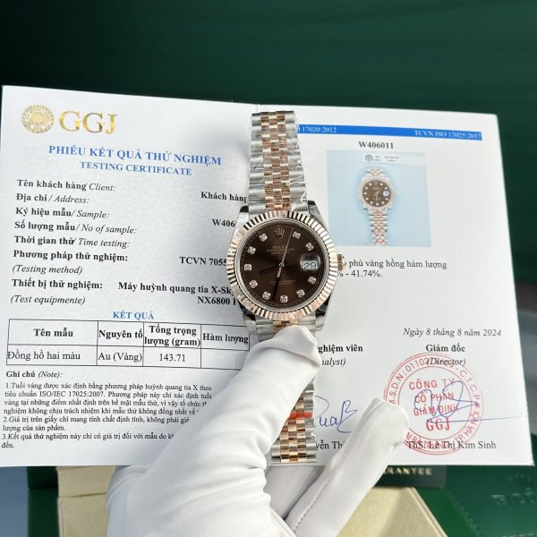 Đồng Hồ Rolex DateJust Bọc Vàng Thật Mặt Số Chocolate GM Factory V5 (1)