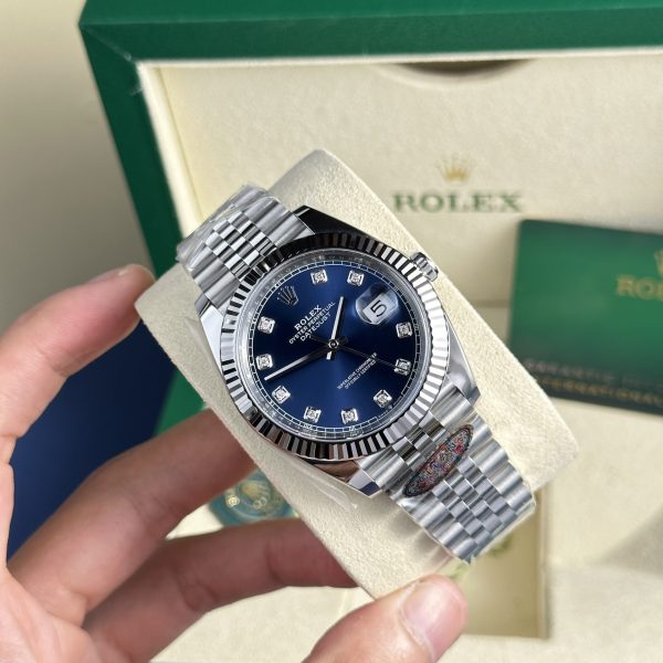 Đồng Hồ Rolex DateJust Mặt Xanh Dương Replica 11 Clean Factory (4)