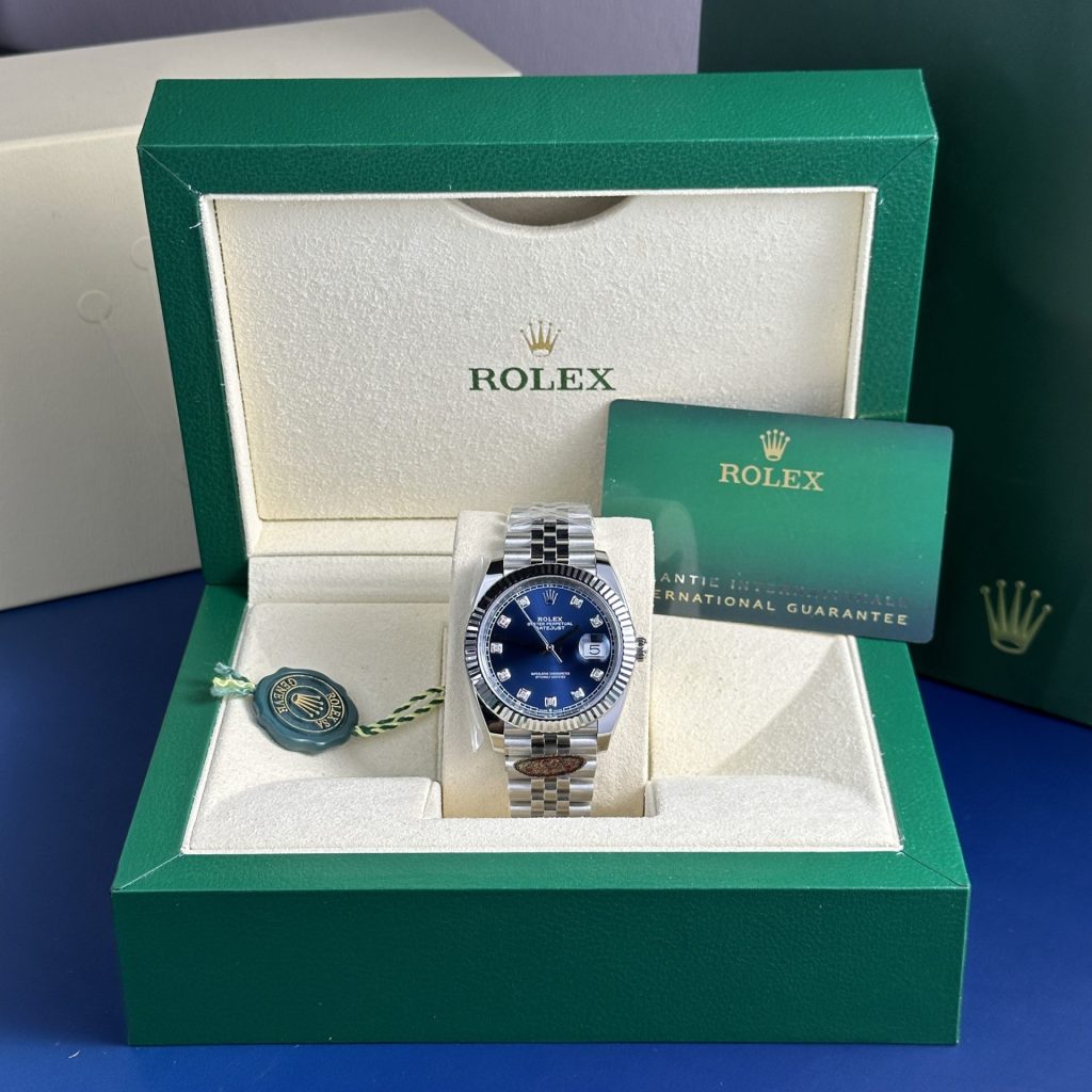 Đồng Hồ Rolex DateJust Mặt Xanh Dương Replica 11 Clean Factory (4)